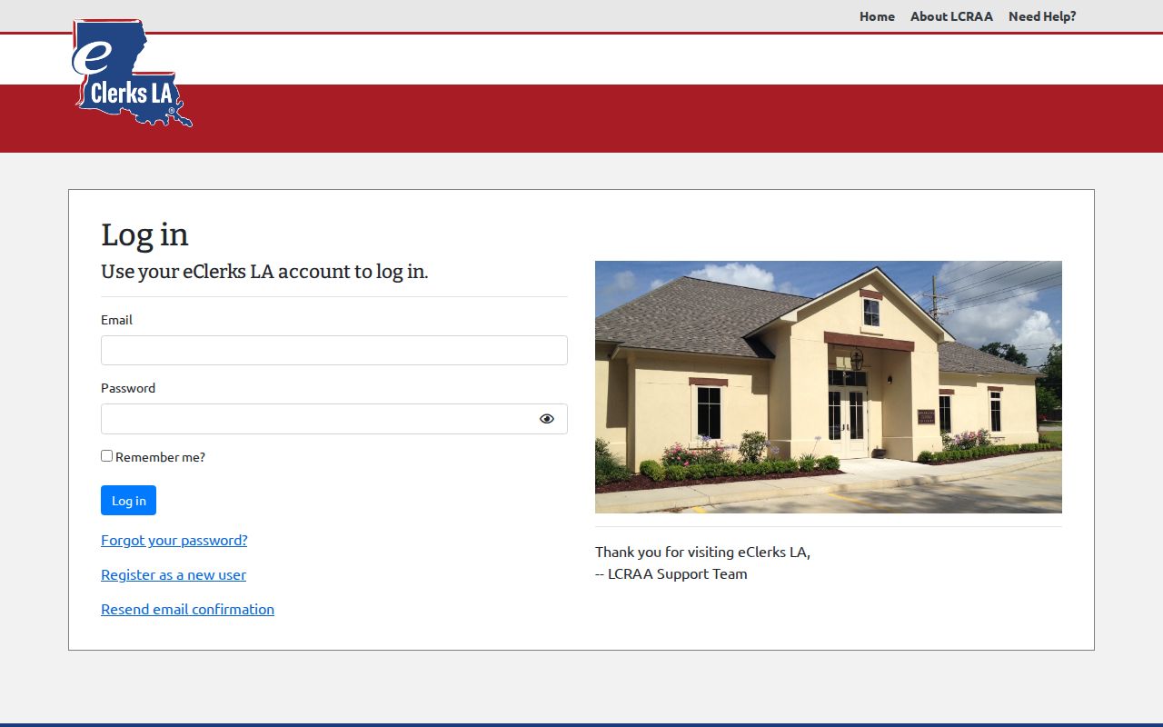 Caldwell Parish docket search eClerksLA statewide portal login form
