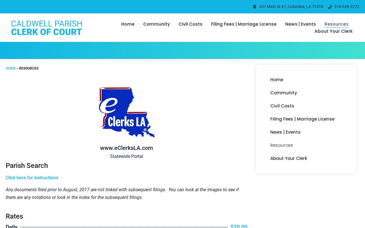 Caldwell court docket Clerk resources and public records page
